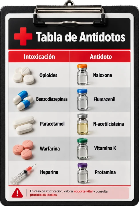 Tabla de Antídotos